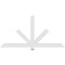 Ekena Millwork Kennewick Architectural Grade PVC Gable Bracket, 72"W x 36"H x 2"D x 4"F, 12/12 Pitch GBP072X36X0204KEN00 - alternate 5